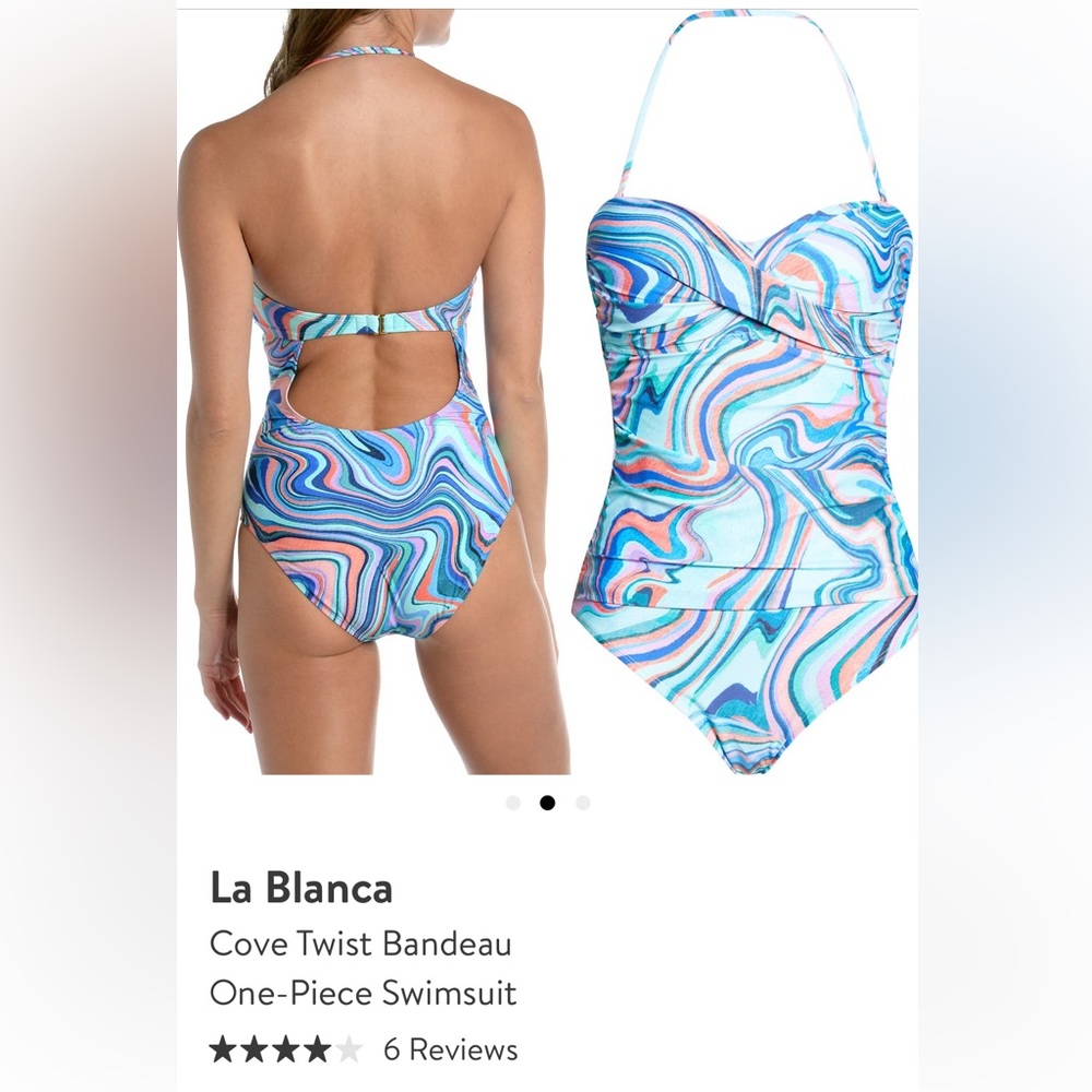 Beautiful buttery soft tummy control one piece with optional halter strap